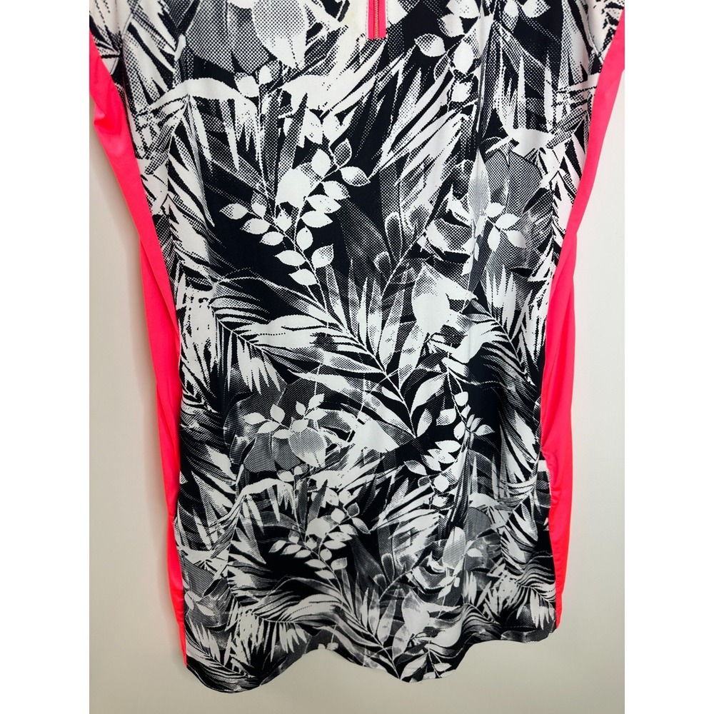 Tail Simone Venture Golf Dress Large Pink Black White Palm Print UPF 50+ Stretch - Picture 4 of 10